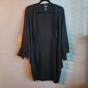 2X Wonderlush Black Cardigan with Drop Sleeve
